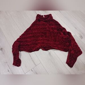 Free People Rich Red Knit Sweater